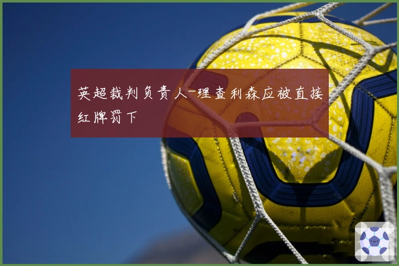 英超裁判负责人-理查利森应被直接红牌罚下